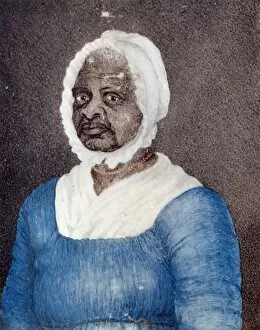 Bonnet Gallery: E. FREEMAN (1742-1829). Elizabeth Freeman (Mum Bett). American abolitionist. Watercolor
