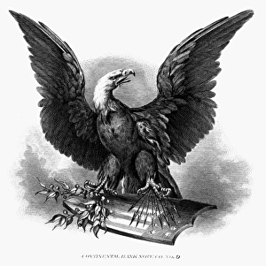 EAGLE, 1870. American bank-note engraving EAGLE, 1870. American bank-note engraving