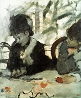 Edgar Degas Gallery: EDGAR DEGAS: AU CAFE. Oil on canvas