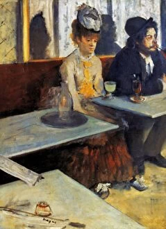 Edgar Degas Gallery: Edgar Degas: At the Cafe, or The Absinthe Drinker. Oil on canvas, 1873