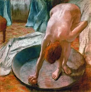 Impressionism Gallery: EDGAR DEGAS: THE TUB, 1886. Pastel on paper