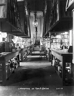 EDISON: LABORATORY, c1900. Thomas A. Edisons laboratory in West Orange, New Jersey EDISON: LABORATORY, c1900. Thomas A. Edisons laboratory in West Orange, New Jersey