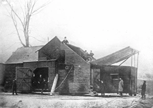 EDISON: STUDIO, 1893. The Black Maria, the worlds first motion picture studio erected in EDISON: STUDIO, 1893. The Black Maria, the worlds first motion picture studio erected in