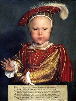 Hans Holbein the Younger Gallery: EDWARD VI OF ENGLAND (1537-1553). King of England and Ireland, 1547-1553. Wood
