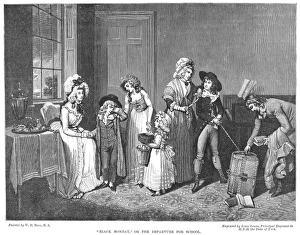 ELEMENTARY SCHOOL, c1790. Black Monday, or the departure for school ELEMENTARY SCHOOL, c1790. Black Monday, or the departure for school
