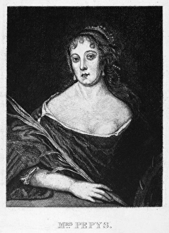 ELIZABETH ST. MICHEL PEPYS (1640-1669). Wife of the English diarist, Samuel Pepys ELIZABETH ST. MICHEL PEPYS (1640-1669). Wife of the English diarist, Samuel Pepys