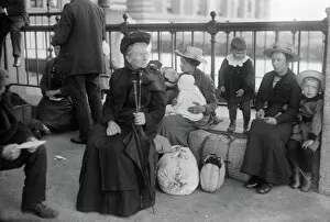 Immigrant Gallery: ELLIS ISLAND, c1910. A Dutch family at Ellis Island. Photograph, c1910