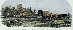 Immigrant Gallery: EMIGRANTS TO OHIO, 1805. Emigrants from Connnecticut heading for eastern Ohio in 1805