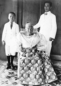 EMILIO AGUINALDO (1869-1964). Filipino leader. With his mother EMILIO AGUINALDO (1869-1964). Filipino leader. With his mother