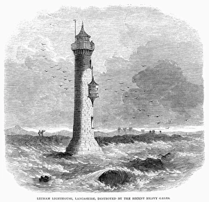 Maritime History England Prints: ENGLAND: LIGHTHOUSE, 1863. Lytham lighthouse