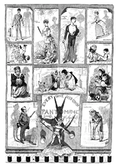 ENGLAND: PANTOMIME, 1883. Every One His Own Pantomime. Engraving, English, 1883 ENGLAND: PANTOMIME, 1883. Every One His Own Pantomime. Engraving, English, 1883