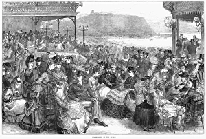 ENGLAND: SCARBOROUGH, 1871. The resort at Scarborough, England. Wood engraving ENGLAND: SCARBOROUGH, 1871. The resort at Scarborough, England. Wood engraving