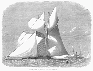 Maritime History England Prints: ENGLAND: YACHT RACE, 1868. Sailing match of the Royal London Yacht Club