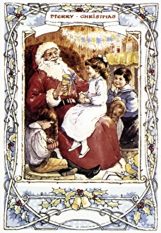 ENGLISH CHRISTMAS CARD. Late 19th century ENGLISH CHRISTMAS CARD. Late 19th century