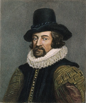 English philosopher, statesman, and author. Steel engraving, English, 19th century English philosopher, statesman, and author. Steel engraving, English, 19th century