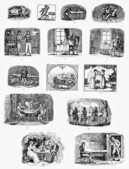 <b class=qtipBold><figcaption>Engraving, early 19th century</figcaption></b><br>DAILY LIFE: DRINKING. Engraving, early 19th century.<br><em>© none</em> Engraving, early 19th century