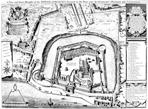 Engraving from a survey of 1597 published by the English Society of Antiquities in 1747 Engraving from a survey of 1597 published by the English Society of Antiquities in 1747