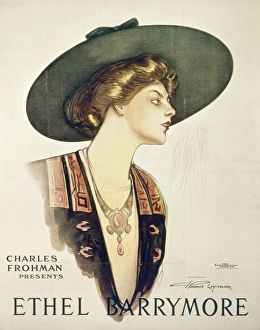 ETHEL BARRYMORE (1879-1959). American actress. Lithographic poster, early 20th century ETHEL BARRYMORE (1879-1959). American actress. Lithographic poster, early 20th century
