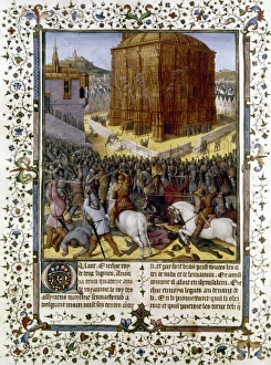 FALL OF JERUSALEM. Troops under Babylonian emperor Nebuchadnezzar II seizing the FALL OF JERUSALEM. Troops under Babylonian emperor Nebuchadnezzar II seizing the