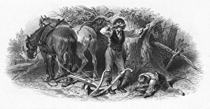 FARMING, c1870. American bank note engraving, c1870 FARMING, c1870. American bank note engraving, c1870