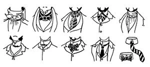 Images Dated 15th September 2006: FASHION: CRAVATS AND TIES. The evolution of cravats and ties during the years 1800