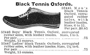 FASHION: SNEAKERS, 1895. Tennis oxfords, from the 1895 Montgomery Ward & Co FASHION: SNEAKERS, 1895. Tennis oxfords, from the 1895 Montgomery Ward & Co