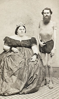 FAT LADY & THIN MAN. John (born 1832) and Hannah Battersby an American circus thin man FAT LADY & THIN MAN. John (born 1832) and Hannah Battersby an American circus thin man