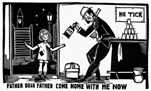 Father Dear Father, Come Home With Me Now. Illustration, c1925, by John Held, Jr Father Dear Father, Come Home With Me Now. Illustration, c1925, by John Held, Jr