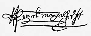 Images Dated 27th February 2007: FERDINAND MAGELLAN (1480-1521). Portuguese navigator. Autograph signature