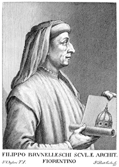 Filippo Brunelleschi Italian Architect 1377-1446. Art Prints