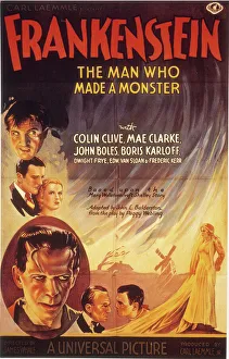 FILM: FRANKENSTEIN, 1931. Poster for the 1931 film, Frankenstein FILM: FRANKENSTEIN, 1931. Poster for the 1931 film, Frankenstein