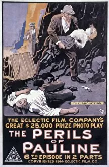 Rescue Gallery: FILM: THE PERILS OF PAULINE serial film poster, 1914