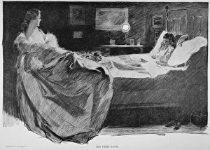 His First Love. Drawing by Charles Dana Gibson His First Love. Drawing by Charles Dana Gibson