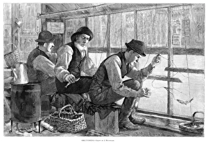 FISHING, 1886. Smelt-fishing. Engraving after a drawing by J. MacDonald, 1886 FISHING, 1886. Smelt-fishing. Engraving after a drawing by J. MacDonald, 1886