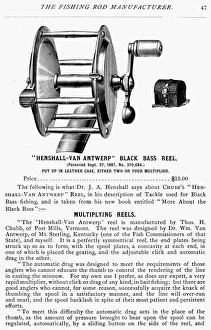 FISHING REEL, 1890. A page from Thomas H FISHING REEL, 1890. A page from Thomas H