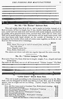 FISHING RODS, 1890. A page from Thomoas H FISHING RODS, 1890. A page from Thomoas H