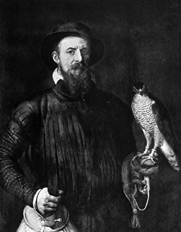 FLORIS: THE FALCONER. Painting by Frans Floris, 16th century FLORIS: THE FALCONER. Painting by Frans Floris, 16th century