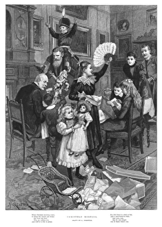 FORESTIER: CHRISTMAS, 1896. Christmas Morning. Engraving after Amedee Forestier, 1896 FORESTIER: CHRISTMAS, 1896. Christmas Morning. Engraving after Amedee Forestier, 1896