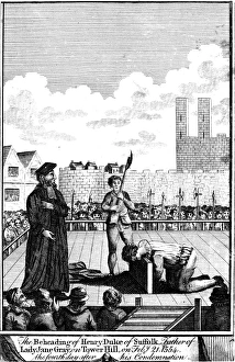 FOXE'S BOOK OF MARTYRS. The beheading of Henry Grey, Duke of Suffolk FOXE'S BOOK OF MARTYRS. The beheading of Henry Grey, Duke of Suffolk