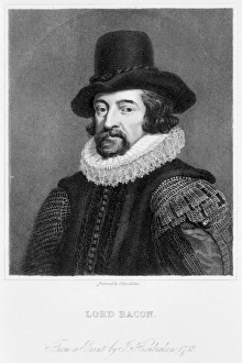 FRANCIS BACON (1561-1626). English philosopher, statesman, and author. Steel engraving FRANCIS BACON (1561-1626). English philosopher, statesman, and author. Steel engraving