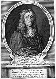 FRANCOIS MANSART (1598-1666). French architect. Line engraving, French, 17th century FRANCOIS MANSART (1598-1666). French architect. Line engraving, French, 17th century