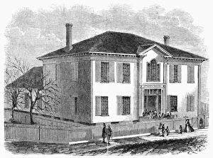 FREEDMEN SCHOOL, 1867. A Freedmen School in Atlanta, Georgia. Wood engraving, American FREEDMEN SCHOOL, 1867. A Freedmen School in Atlanta, Georgia. Wood engraving, American