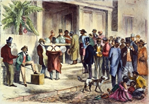 Freedmen voting in New Orleans in 1867: contemporary engraving Freedmen voting in New Orleans in 1867: contemporary engraving