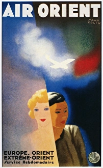 <b class=qtipBold><figcaption>French poster for Air Orient, 1933</figcaption></b><br>AVIATION POSTER, 1933. French poster for Air Orient, 1933.<br><em>© none</em> French poster for Air Orient, 1933