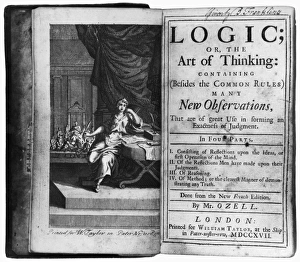 Frontispiece and title page of a 1717 edition of 'Logic; or, the Art of Thinking Frontispiece and title page of a 1717 edition of 'Logic; or, the Art of Thinking