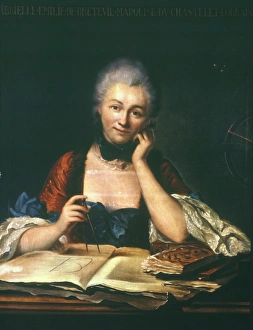 GABRIELLE-EMILIE CHATELET (1706-1749). Marquise Gabrielle-Emilie du Chatelet, nee GABRIELLE-EMILIE CHATELET (1706-1749). Marquise Gabrielle-Emilie du Chatelet, nee