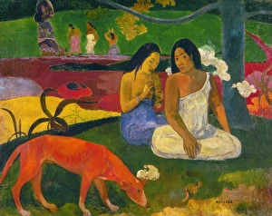 GAUGUIN: AREAREA, 1892. Arearea (Red Dog). Oil on canvas, 1892, by Paul Gauguin GAUGUIN: AREAREA, 1892. Arearea (Red Dog). Oil on canvas, 1892, by Paul Gauguin