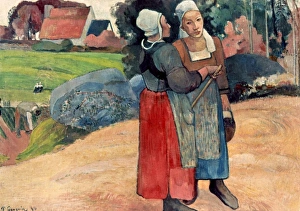 GAUGUIN: BRETON WOMEN, 1894. Breton women. Oil on canvas by Paul Gaughin, 1894 GAUGUIN: BRETON WOMEN, 1894. Breton women. Oil on canvas by Paul Gaughin, 1894