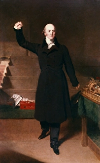 GEORGE CANNING (1770-1827). British politician. Speaking in the House of Commons GEORGE CANNING (1770-1827). British politician. Speaking in the House of Commons