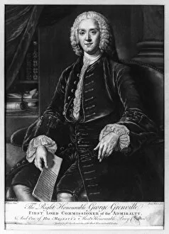 George Grenville Collection: GEORGE GRENVILLE (1712-1770). English statesman. Print after a painting, 18th century